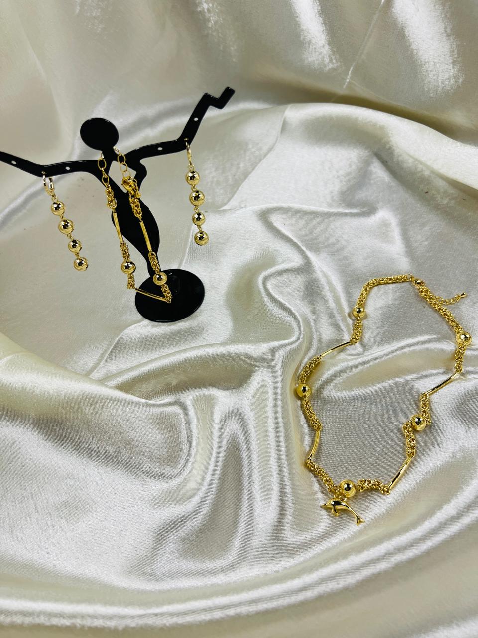 Juego "Mar" – Oro laminado 14k
